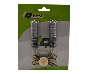 Φλας Μοτοσυκλετών MINI LED/T1013 Μαύρα-Καθ. (Διαδοχικός Φωτ.) UNIVERSAL