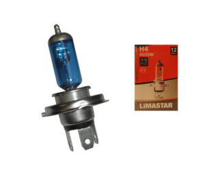 Λάμπα 12V LIMASTAR 60/55W Ρ43T H4 Μπλε Πάγου+50% SUPER WHITE