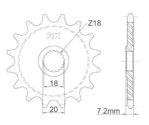 Γρανάζι Κίνησης RK C4402-T13 (JTF427) RM125 '83-08,RMZ250'10-12