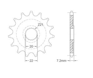 Γρανάζι Κίνησης RK C4010-T13 (JTF1323SC) CRF250'04-16,CR125