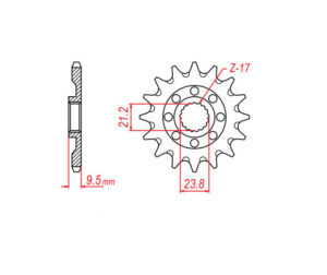 Γρανάζι Κίνησης RK C4395-T13 (JTF1441SC) RMZ450'08-12