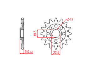 Γρανάζι Κίνησης RK C4486-8Q -T13 (JTF1442SC) RMZ250'13-15