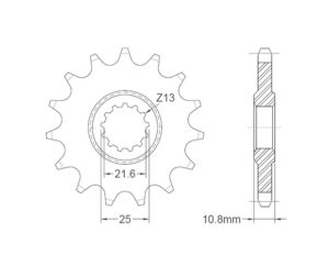 Γρανάζι Κίνησης RK C5044-T16 (1586) YZF600R6'06-17