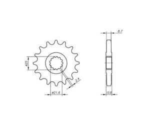 Γρανάζι Κίνησης /584 VAZ YB11.515-T15 YZF1000R THUNDER ACE