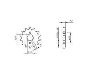 Γρανάζι Κίνησης /417 VAZ KB02.115/215-T15 KMX125