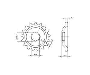 Γρανάζι Κίνησης /527 VAZ KB05.217-T17 GRZ750R