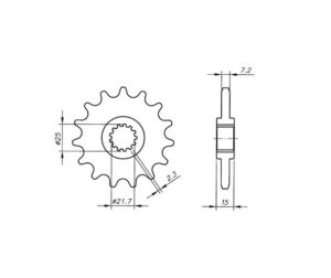 Γρανάζι Κίνησης /1515-297 VAZ KB06.215-T15 ZX6R