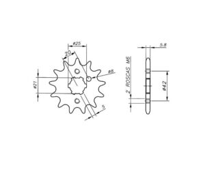 Γρανάζι Κίνησης /569-572 VAZ KB02.513A-T13 KDX200