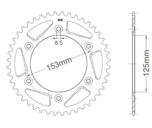 Γρανάζι Τροχού RK TEC A4012/T49 Αλουμ. Αυτοκαθ./Ελαφρ.ALLOY. CRF250R'02-08