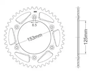 Γρανάζι Τροχού RK TEC A4012/T49 Αλουμ. Αυτοκαθ./Ελαφρ.ALLOY. CRF250R'02-08
