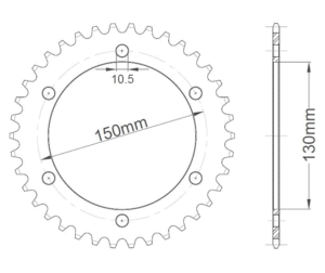 Γρανάζι Τροχού RK B4424-T46 (245/3) XJ6'09-12