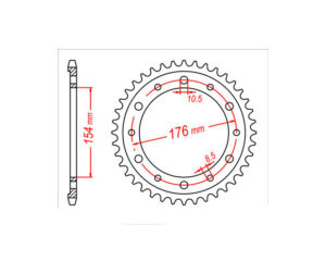 Γρανάζι Τροχού TEC 302THF-T42 CB1000F '06-08