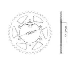 Γρανάζι Τροχού RK A4008 -T45 (486) Αλουμ.RACING YZF600R6,YZF1000R1,GSXR600/750'11-16,GSXR1000'09-16