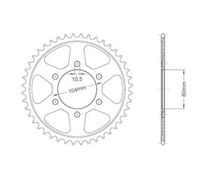 Γρανάζι Τροχού RK B5082-T42 (1489) ZX7R,ZX9R ED BLACK,KL1000VERSYS'12-16,Z1000'07-14