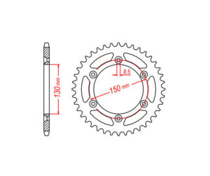 Γρανάζι Τροχού TEC 2015EC-T52 Αλουμ. Ελαφρ. Αυτοκ. ALLOY WR250F '01-06