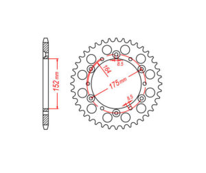Γρανάζι Τροχού TEC 2045C-T40 (JT853) YFM350,YFM660,TT250R,600R,S