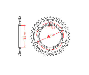 Γρανάζι Τροχού TEC 2093C-T42 ADVENTURE990 '06