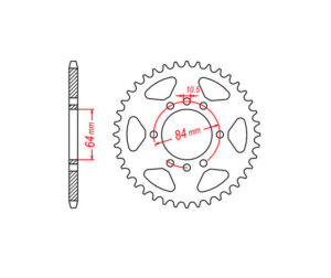 Γρανάζι Τροχού TEC 2114C-T40 KSF400 '03 (ATV)
