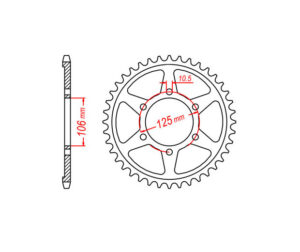 Γρανάζι Τροχού TEC 2116THF-T47 TRIUMPH/DAYTONA675 '06-08