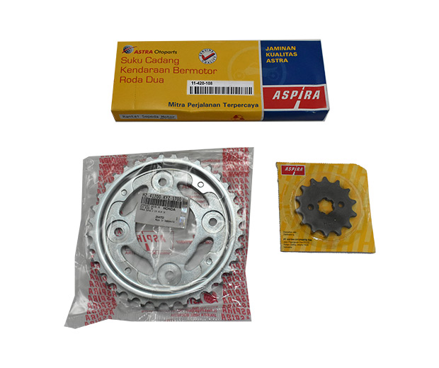 ASPIRA Αλυσίδα-Γρανάζια Κιτ 14/36-420X108L SUPRA-X125I HELMIN
