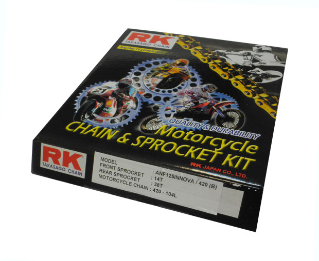 RK KIT Αλυσίδα-Γρανάζια 14/38 420SB X 104L (C2121/B2134)/B ANF125INNOVA