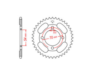 Γρανάζι Τροχού RK 3102-37T(JTR263) ASTREA100,ASUS125i