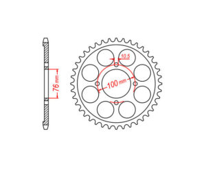 Γρανάζι Τροχού 1806/T47 RC125W