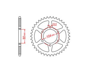 Γρανάζι Τροχού 0501/T38 GRZ750