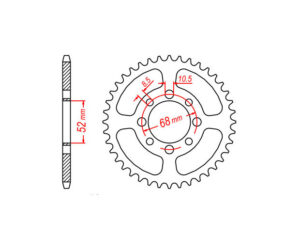 Γρανάζι Τροχού 42T/428 KAZE-R/FX125
