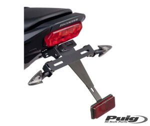 Βάση Πινακίδας/PUIG 7100N Μαύρη Ρυθμιζ. HON/CB650F 14-18