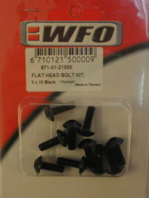 Βίδες Μαύρες 5Χ15 Πλατ.Κεφ.10τμχ/Σετ