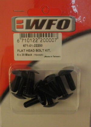 Βίδες Μαύρες 6Χ20 Πλατ.Κεφ.10τμχ/Σετ