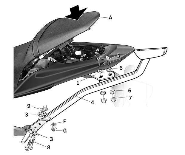 Αξεσουάρ SHAD H0HN61ST TOP MASTER HONDA CB 600 F HORNET '11-14