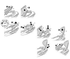 Αξεσουάρ SHAD Y0XM43RV Βάση για Μαξ.Πλάτης (D0RP00 H' 08) YAMAHA X-MAX 125 '14-17/250 '14-17/400 '14-17