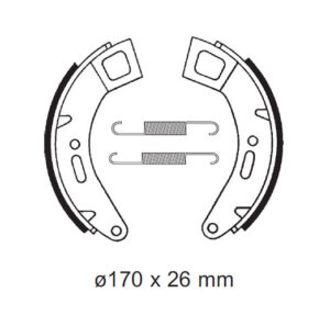 Σιαγώνες BENDIX BA 185/881 COSA125/150/200 RR