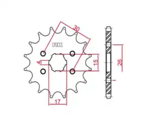 Γρανάζι Κίνησης RK 2091-T15 (JTF252) C50C,C50GLX