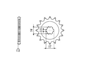 Γρανάζι Κίνησης T13 (JTF505) KAZE-R