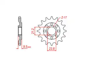 Γρανάζι Κίνησης RK C4394-T13 (JTF284SC) CR250R'02-08,CRF450R'04-16