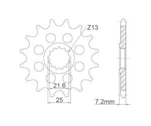 Γρανάζι Κίνησης RK C4474-T17-2Q RACING Ελαφρομ. (JTF1516) GSXR750'06-10,GSXR600,TRIUMPH675