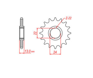Γρανάζι Κίνησης TEC 4015K-T16 APR/PEGASO650'92-96