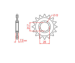 Γρανάζι Κίνησης TEC 4044K-T15 ZX-6R(600) NINJA'07-08