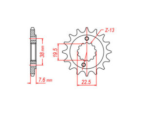 Γρανάζι Κίνησης TEC 4072K-T14 KSF400'03- (ATV)