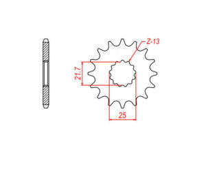 Γρανάζι Κίνησης TEC 4073K-T13 KX250F '06-07