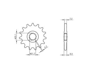 Γρανάζι Κίνησης /574 VAZ YB05.415-T15 FZR400(500-02-12100)