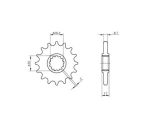Γρανάζι Κίνησης /579 VAZ YB06.417-T17 FJ1200