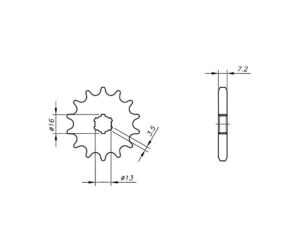 Γρανάζι Κίνησης /428 VAZ SB01.313-T13 RM80N