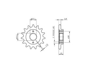 Γρανάζι Κίνησης /736 VAZ CB05.316-T16 MONSTER900