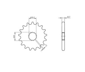 Γρανάζι Κίνησης /1180 VAZ DB07.117-T17 TRIUMRH