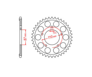 Γρανάζι Τροχού TEC 807C-T48 GSF650BANDIT '07-08