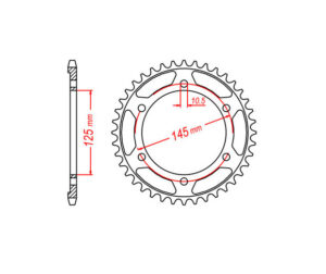 Γρανάζι Τροχού TEC 867THF-T43 TDM850 '99-01